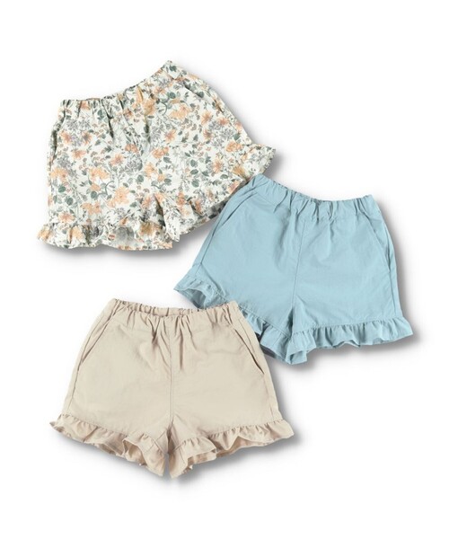 BRANSHES（ブランシェス）の「【水陸両用/撥水加工】裾フリルショートパンツ（その他パンツ・キッズ・カラフル/ピンクベージュ/ブルー・110/90/130/150/120/100/140）」の10枚目の写真