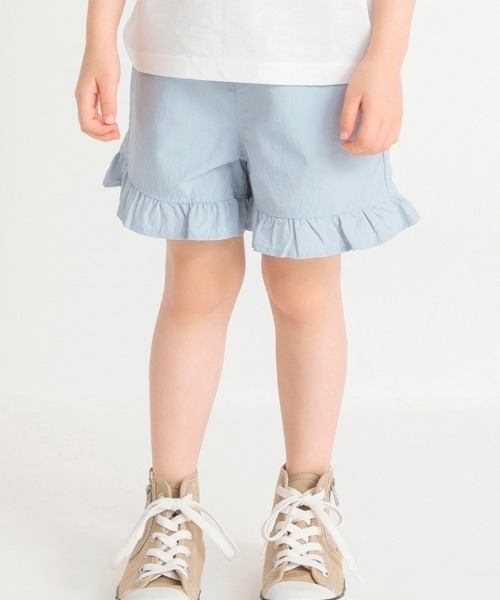BRANSHES（ブランシェス）の「【水陸両用/撥水加工】裾フリルショートパンツ（その他パンツ・キッズ・カラフル/ピンクベージュ/ブルー・110/90/130/150/120/100/140）」の2枚目の写真