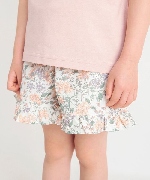 BRANSHES（ブランシェス）の「【水陸両用/撥水加工】裾フリルショートパンツ（その他パンツ・キッズ・カラフル/ピンクベージュ/ブルー・110/90/130/150/120/100/140）」の4枚目の写真