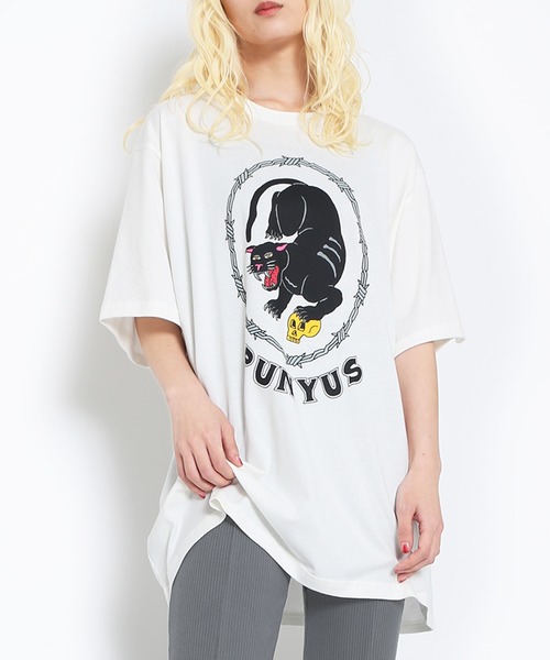 PUNYUS（プニュズ）の「ブラックパンサービッグＴシャツ（Tシャツ/カットソー・レディース・スミクロ/レッド/ホワイト・3/4）」の10枚目の写真