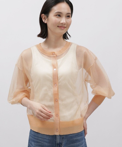 DAMA collection ゴールドラメ ロングカーデ、シルバーガーデ2着 GOLDJAPAN 大きいサイズ レディース カーディガン トッパー 長袖