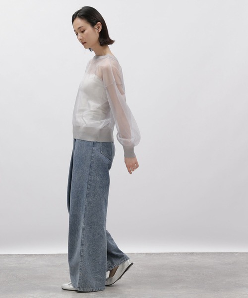 LAKOLE(ラコレ)の「2WAYラメシアークルーカーディガン / 113790(カーディガン/ボレロ・レディース・オレンジ/グレー/ブルー/ブラック・SMALL/MEDIUM)」の12枚目の写真