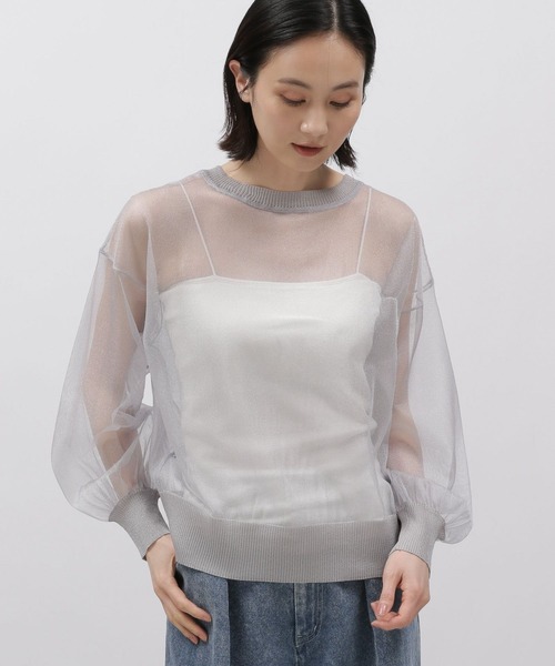 LAKOLE(ラコレ)の「2WAYラメシアークルーカーディガン / 113790(カーディガン/ボレロ・レディース・オレンジ/グレー/ブルー/ブラック・SMALL/MEDIUM)」の14枚目の写真