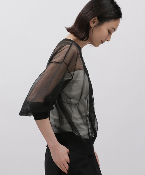 LAKOLE(ラコレ)の「2WAYラメシアークルーカーディガン / 113790(カーディガン/ボレロ・レディース・オレンジ/グレー/ブルー/ブラック・SMALL/MEDIUM)」の10枚目の写真