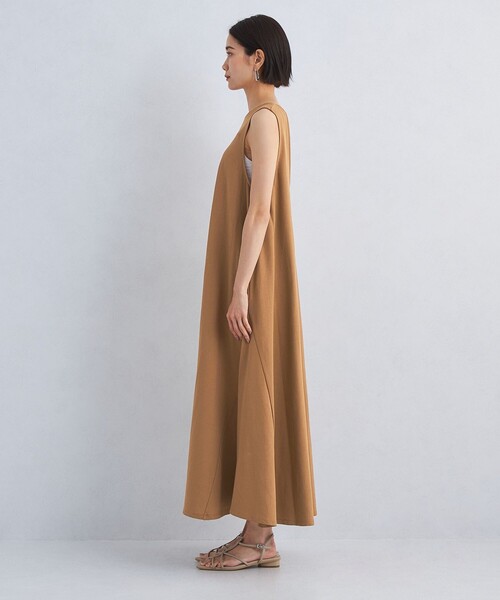 green label relaxing（グリーンレーベルリラクシング）の「［size TALLあり］パネルフレア インレー ワンピース（ワンピース・レディース・ナチュラル/ブラウン/ダークグレー・36/TALL/38）」の19枚目の写真