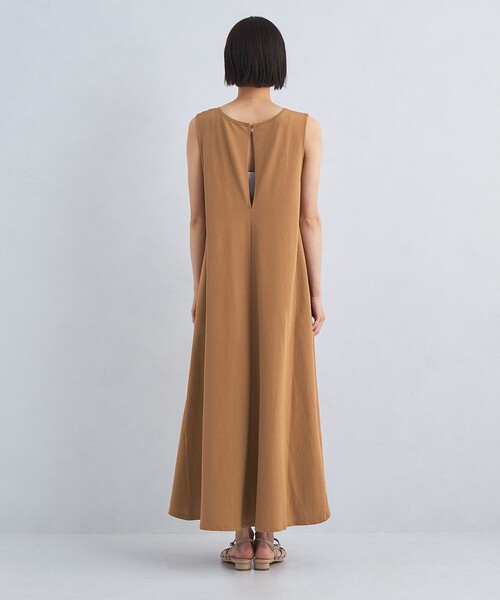 green label relaxing（グリーンレーベルリラクシング）の「［size TALLあり］パネルフレア インレー ワンピース（ワンピース・レディース・ナチュラル/ブラウン/ダークグレー・36/TALL/38）」の20枚目の写真