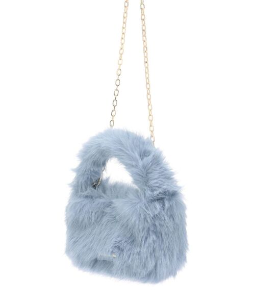 MERCURYDUO（マーキュリーデュオ）の「フェイクファーミニBAG（ハンドバッグ・レディース・ブルー/ブラウン/オフホワイト/ライトグレー/ピンク・FREE）」の11枚目の写真