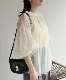 sakishimatokyo | ランタンスリーブチュールブラウス/シアーブラウス(シャツ/ブラウス)
