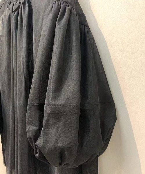 sakishimatokyo(サキシマトーキョー)の「ランタンスリーブチュールブラウス/シアーブラウス(シャツ/ブラウス・レディース・ベージュ/ブラック・FREE)」の9枚目の写真