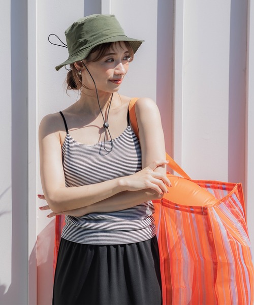 coca（coca）（コカ）の「【WEB限定セール】ポケッタブルサファリハット（ハット・レディース・ブラック/カーキ・ONE SIZE）」の10枚目の写真