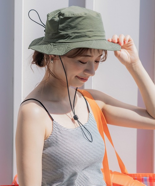 coca（coca）（コカ）の「【WEB限定セール】ポケッタブルサファリハット（ハット・レディース・ブラック/カーキ・ONE SIZE）」の11枚目の写真