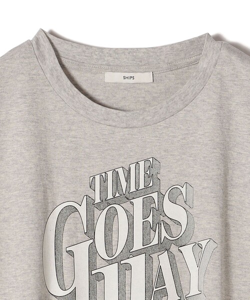 SHIPS(シップス)の「コーマ 天竺 プリント TEE(Tシャツ/カットソー・レディース・シルバーグレー/ライトグレー/ライトホワイト/ホワイト・ONE SIZE)」の11枚目の写真