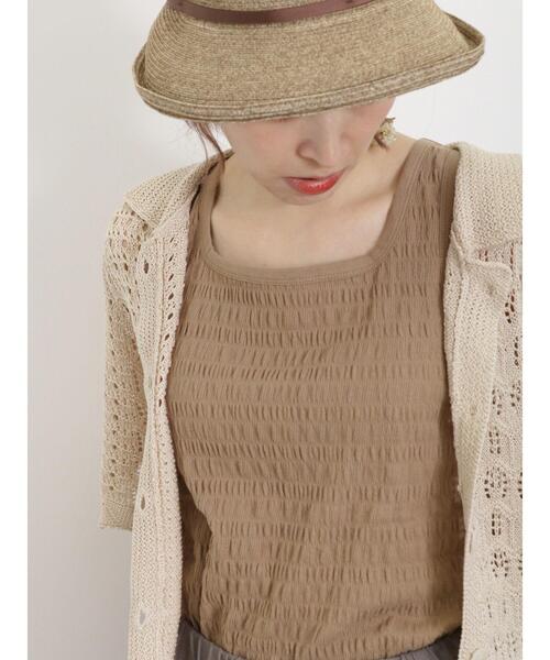 Samansa Mos2（サマンサ モスモス）の「透かしパッチワーク風カーディガン（カーディガン/ボレロ・レディース・グリーン/ブラック/キナリ・F）」の17枚目の写真