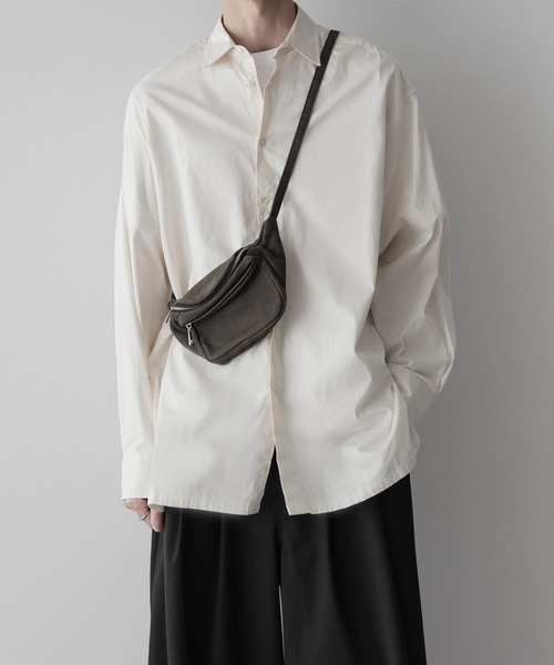 remer（リメール）の「loose standard over shirt / ルーズスタンダードオーバーシャツ（シャツ/ブラウス・メンズ・ライトブルー/ブルーグリーン/ライトグレー/ホワイト/ライトイエロー/チャコールグレー・LARGE/MEDIUM/SMALL/X-SMALL）」の6枚目の写真