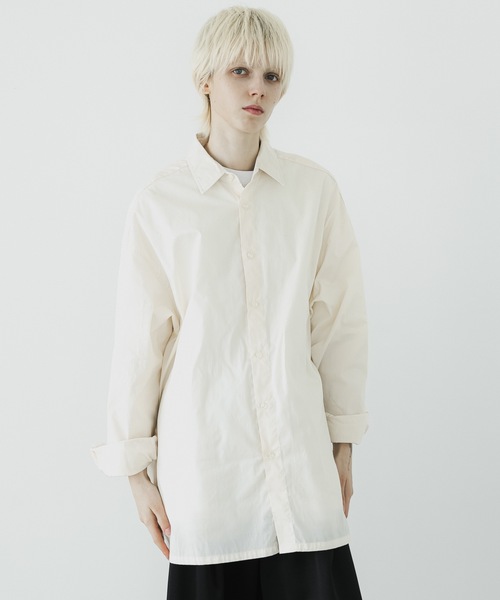 remer（リメール）の「loose standard over shirt / ルーズスタンダードオーバーシャツ（シャツ/ブラウス・メンズ・ライトブルー/ブルーグリーン/ライトグレー/ホワイト/ライトイエロー/チャコールグレー・LARGE/MEDIUM/SMALL/X-SMALL）」の17枚目の写真
