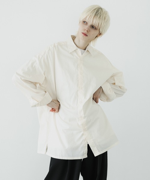 remer（リメール）の「loose standard over shirt / ルーズスタンダードオーバーシャツ（シャツ/ブラウス・メンズ・ライトブルー/ブルーグリーン/ライトグレー/ホワイト/ライトイエロー/チャコールグレー・LARGE/MEDIUM/SMALL/X-SMALL）」の20枚目の写真