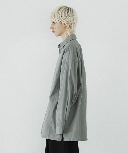 remer（リメール）の「loose standard over shirt / ルーズスタンダードオーバーシャツ（シャツ/ブラウス・メンズ・ライトブルー/ブルーグリーン/ライトグレー/ホワイト/ライトイエロー/チャコールグレー・LARGE/MEDIUM/SMALL/X-SMALL）」の12枚目の写真
