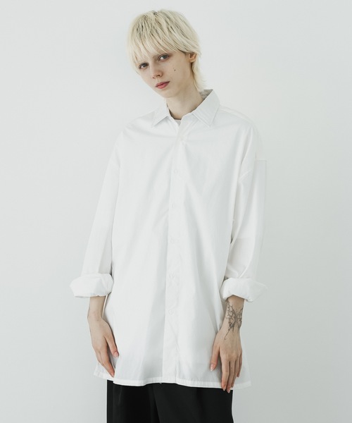 remer（リメール）の「loose standard over shirt / ルーズスタンダードオーバーシャツ（シャツ/ブラウス・メンズ・ライトブルー/ブルーグリーン/ライトグレー/ホワイト/ライトイエロー/チャコールグレー・LARGE/MEDIUM/SMALL/X-SMALL）」の10枚目の写真