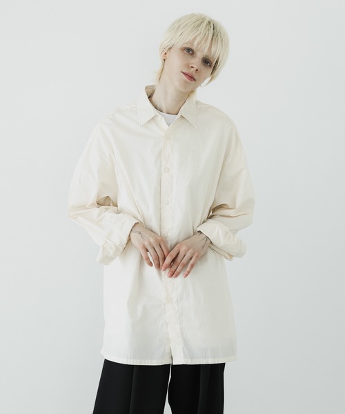 remer（リメール）の「loose standard over shirt / ルーズスタンダードオーバーシャツ（シャツ/ブラウス・メンズ・ライトブルー/ブルーグリーン/ライトグレー/ホワイト/ライトイエロー/チャコールグレー・LARGE/MEDIUM/SMALL/X-SMALL）」の18枚目の写真