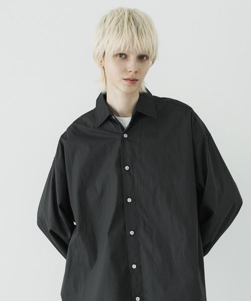 remer（リメール）の「loose standard over shirt / ルーズスタンダードオーバーシャツ（シャツ/ブラウス・メンズ・ライトブルー/ブルーグリーン/ライトグレー/ホワイト/ライトイエロー/チャコールグレー・LARGE/MEDIUM/SMALL/X-SMALL）」の8枚目の写真