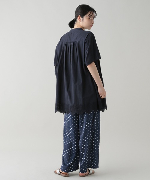 studio CLIP（スタディオクリップ）の「《natural by clip》ドットプリントパンツ（その他パンツ・レディース・ネイビー/ブラック・FREE）」の3枚目の写真