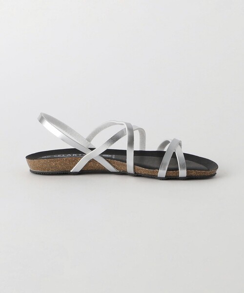 PLAKTON（プラクトン）の「【別注】＜PLAKTON＞ダブルクロス バックストラップ サンダル（サンダル・レディース・シルバー/オリーブ・37/36/38）」の9枚目の写真