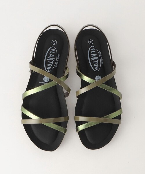 PLAKTON（プラクトン）の「【別注】＜PLAKTON＞ダブルクロス バックストラップ サンダル（サンダル・レディース・シルバー/オリーブ・37/36/38）」の20枚目の写真