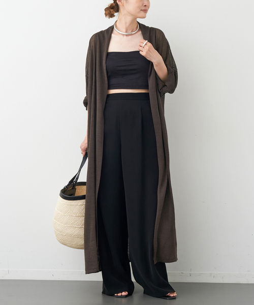 Deuxieme Classe（ドゥーズィエムクラス）の「Leeway Sheer ロングカーディガン（カーディガン/ボレロ・レディース・ブラウン/ブラック・FREE）」の11枚目の写真