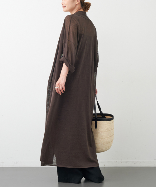美品　ドゥーズィエムクラス Leeway Sheer ロングカーディガン Leeway Sheer ロングカーディガンのコーディネートスナップ
