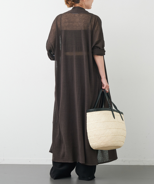 Deuxieme Classe（ドゥーズィエムクラス）の「Leeway Sheer ロングカーディガン（カーディガン/ボレロ・レディース・ブラウン/ブラック・FREE）」の13枚目の写真