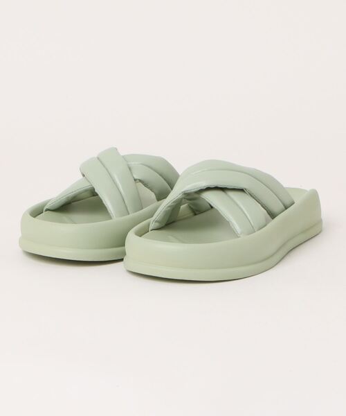 Parade（パレード）の「【厚底】オーバーソールパデッドサンダル　MTS0101（サンダル・レディース・グリーン/アイボリー/ブラック/ブルー・S/M/L/LL）」の4枚目の写真