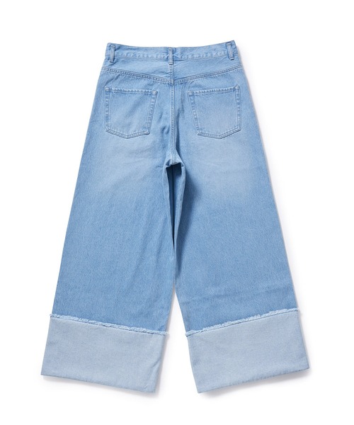 JUNRED（ジュンレッド）の「ロールアップマキシワイドデニムパンツ（デニムパンツ・メンズ・ブラック/サックスブルー・S/M/L）」の13枚目の写真