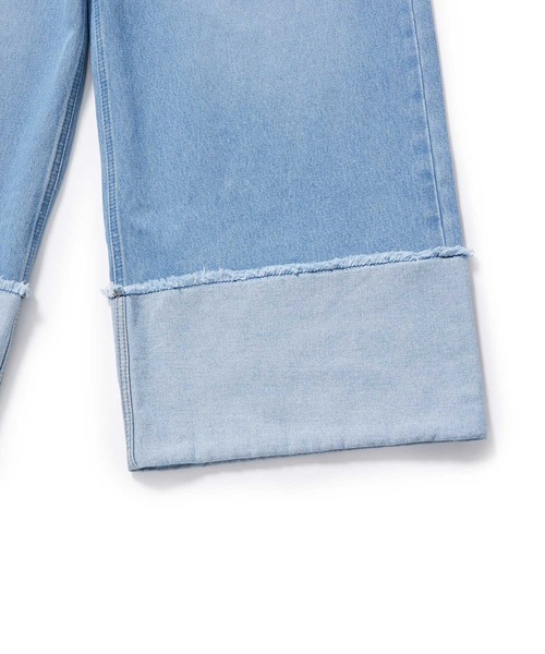 JUNRED（ジュンレッド）の「ロールアップマキシワイドデニムパンツ（デニムパンツ・メンズ・ブラック/サックスブルー・S/M/L）」の10枚目の写真