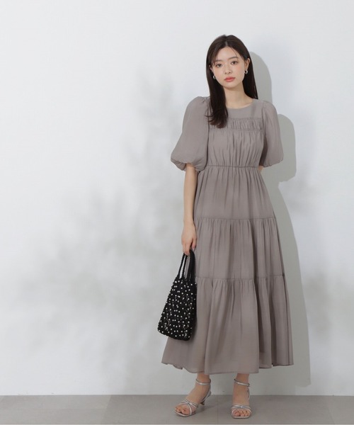 PROPORTION BODY DRESSING(プロポーションボディドレッシング)の「シアーシャーリングワンピース / 1214240505(ワンピース・レディース・カーキ/ダークグレー・SMALL/MEDIUM)」の5枚目の写真