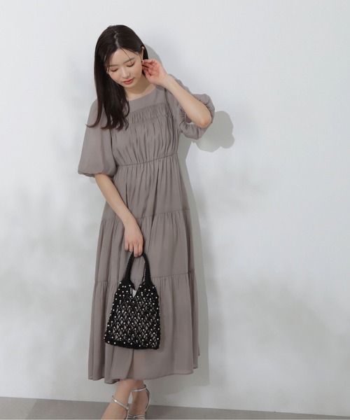 PROPORTION BODY DRESSING(プロポーションボディドレッシング)の「シアーシャーリングワンピース / 1214240505(ワンピース・レディース・カーキ/ダークグレー・SMALL/MEDIUM)」の6枚目の写真