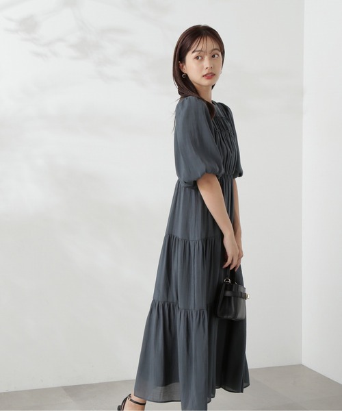 PROPORTION BODY DRESSING(プロポーションボディドレッシング)の「シアーシャーリングワンピース / 1214240505(ワンピース・レディース・カーキ/ダークグレー・SMALL/MEDIUM)」の18枚目の写真