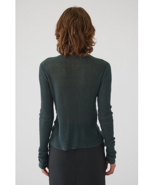 トップス Arii Sheer rib knit tops シアーリブニットトップス（ニット