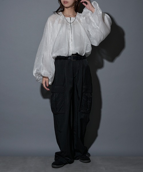 セール】【MAISON BREEZE reveur】シャイニーバルーン ショートシアー