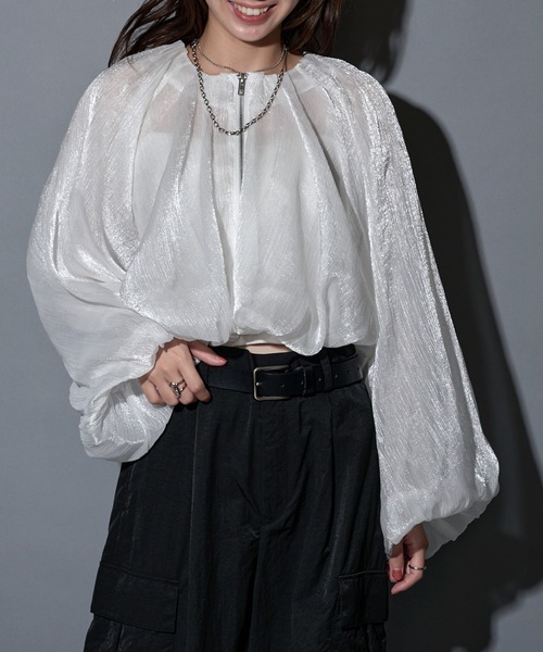 セール】【MAISON BREEZE reveur】シャイニーバルーン ショートシアー