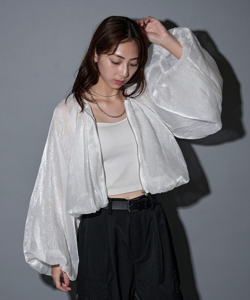 セール】【MAISON BREEZE reveur】シャイニーバルーン ショートシアー