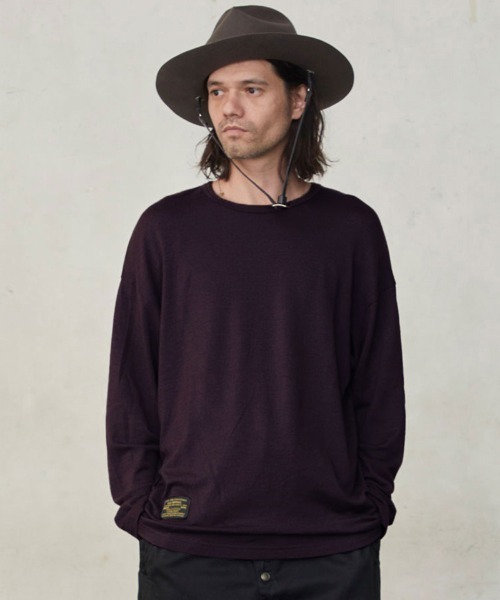 EGO TRIPPING(エゴトリッピング)の「mlt4817-WASHABLE WOOL TEE ロンT(Tシャツ/カットソー・メンズ・ライトグレー/グレー/ブラック/チャコール・48/46)」の4枚目の写真