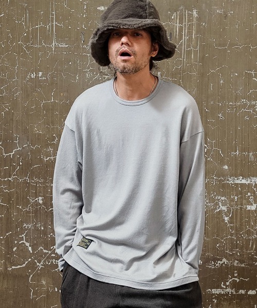 EGO TRIPPING(エゴトリッピング)の「mlt4817-WASHABLE WOOL TEE ロンT(Tシャツ/カットソー・メンズ・ライトグレー/グレー/ブラック/チャコール・48/46)」の3枚目の写真