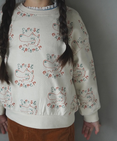 MAKE YOUR DAY(メイクユアデイ)の「フリルテレコリブ無地長袖Tシャツ■80~140cm(Tシャツ/カットソー・キッズ・ピンク/ブラック/アイボリー/ブルー・80/90/100/110/120/130/140)」の7枚目の写真