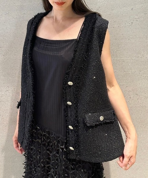 SNIDEL（スナイデル）の「ツイードジレ（ベスト）」 - WEAR