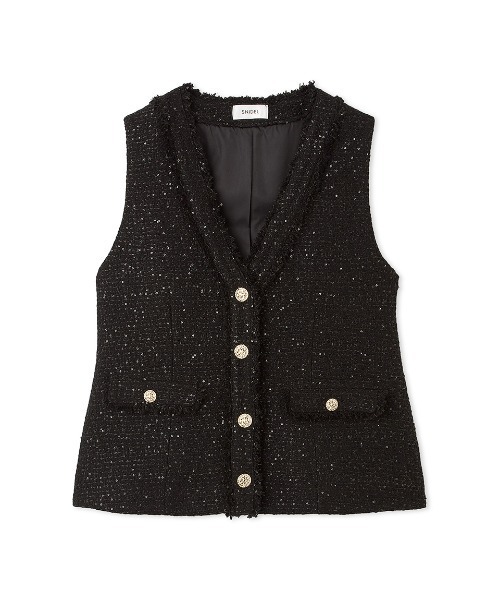 SNIDEL スナイデル ツイード ジレ セール】ツイードジレワンピース（ワンピース）｜SNIDEL