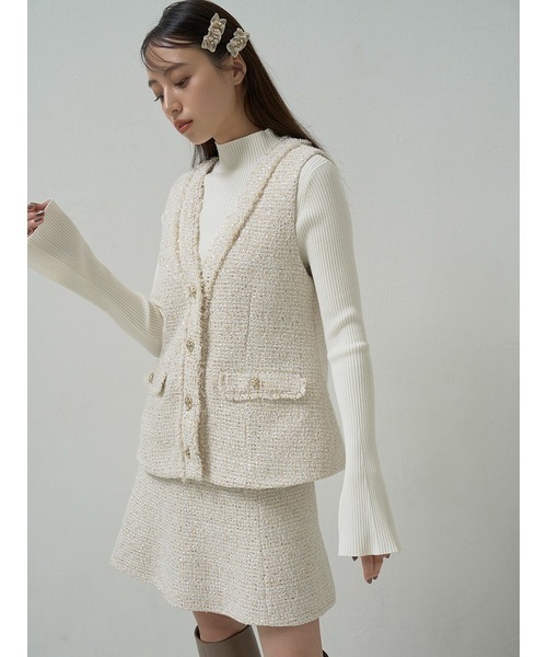 SNIDEL（スナイデル）の「ツイードジレ（ベスト）」 - WEAR