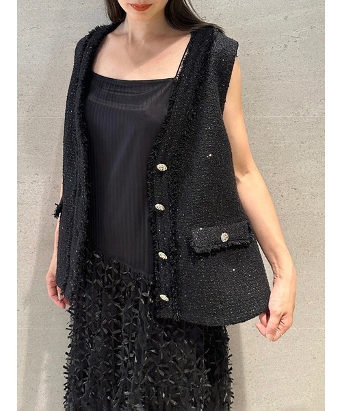 SNIDEL ツイードジレ SNIDEL（スナイデル）の「ツイードジレ（ベスト）」 - WEAR