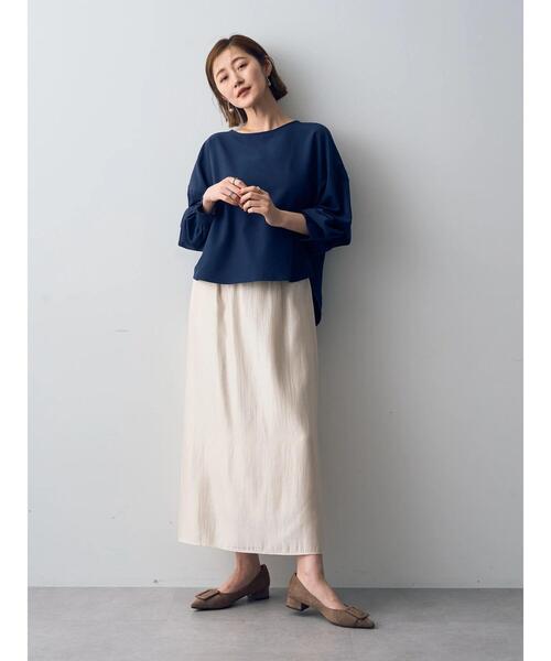 YECCA VECCA(イェッカヴェッカ)の「シャイニーロングスカート(スカート・レディース・モカ/ブラック/アイボリー・S/M)」の15枚目の写真