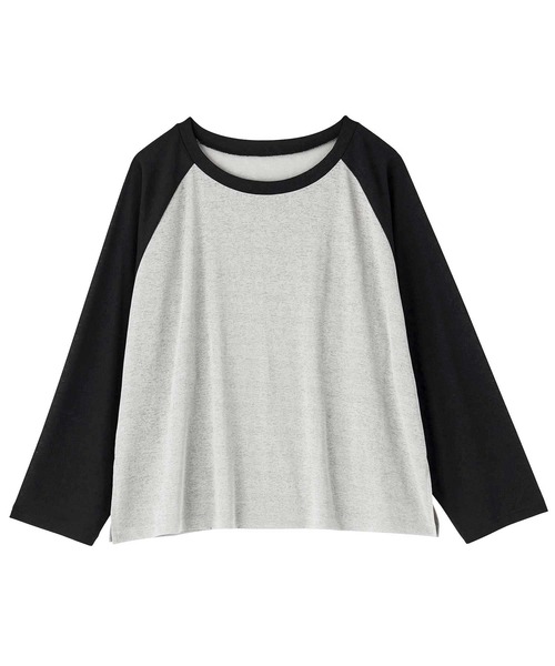 FIRST MOOD(ファーストムード)の「《FIRSTMOODコラボ》ラグラン切替配色スラブシアーカットソー(Tシャツ/カットソー・レディース・ブラック/チャコールグレー/ネイビー・MEDIUM/LARGE)」の13枚目の写真