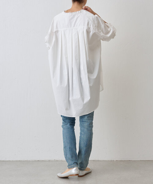 BEARDSLEY（ビアズリー）の「衿カットオフノーカラーシャツ（シャツ/ブラウス・レディース・ホワイト・FREE）」の7枚目の写真